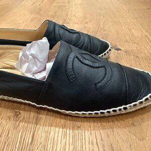 Chanel Lambskin Espadrilles Size 38
